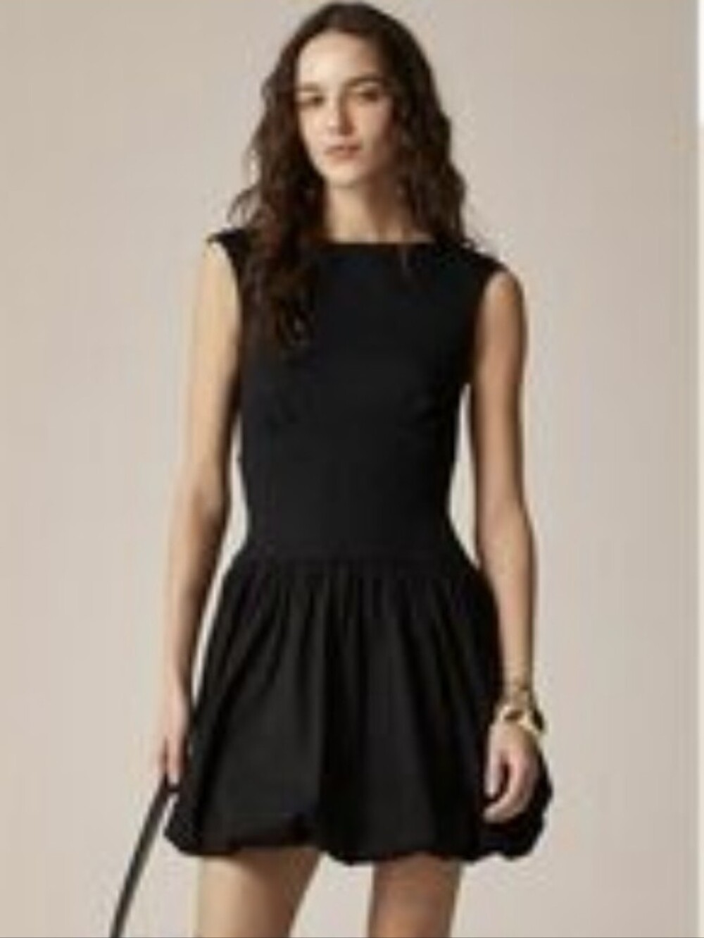 J Crew Classic Black Sleeveless Fit-and-Flare Dress Size Small